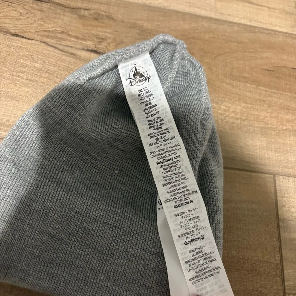 Disney World Parks Retro Logo Beanie Grey‎ Rainbow One Size - Image 4