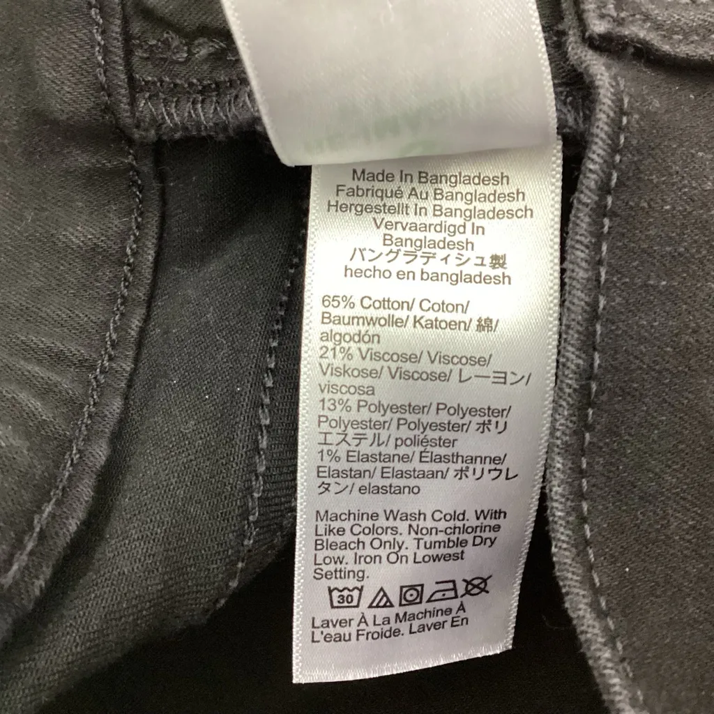 J. Crew 8" Mid Rise Skinny Black Jeans Size 31 - Image 7