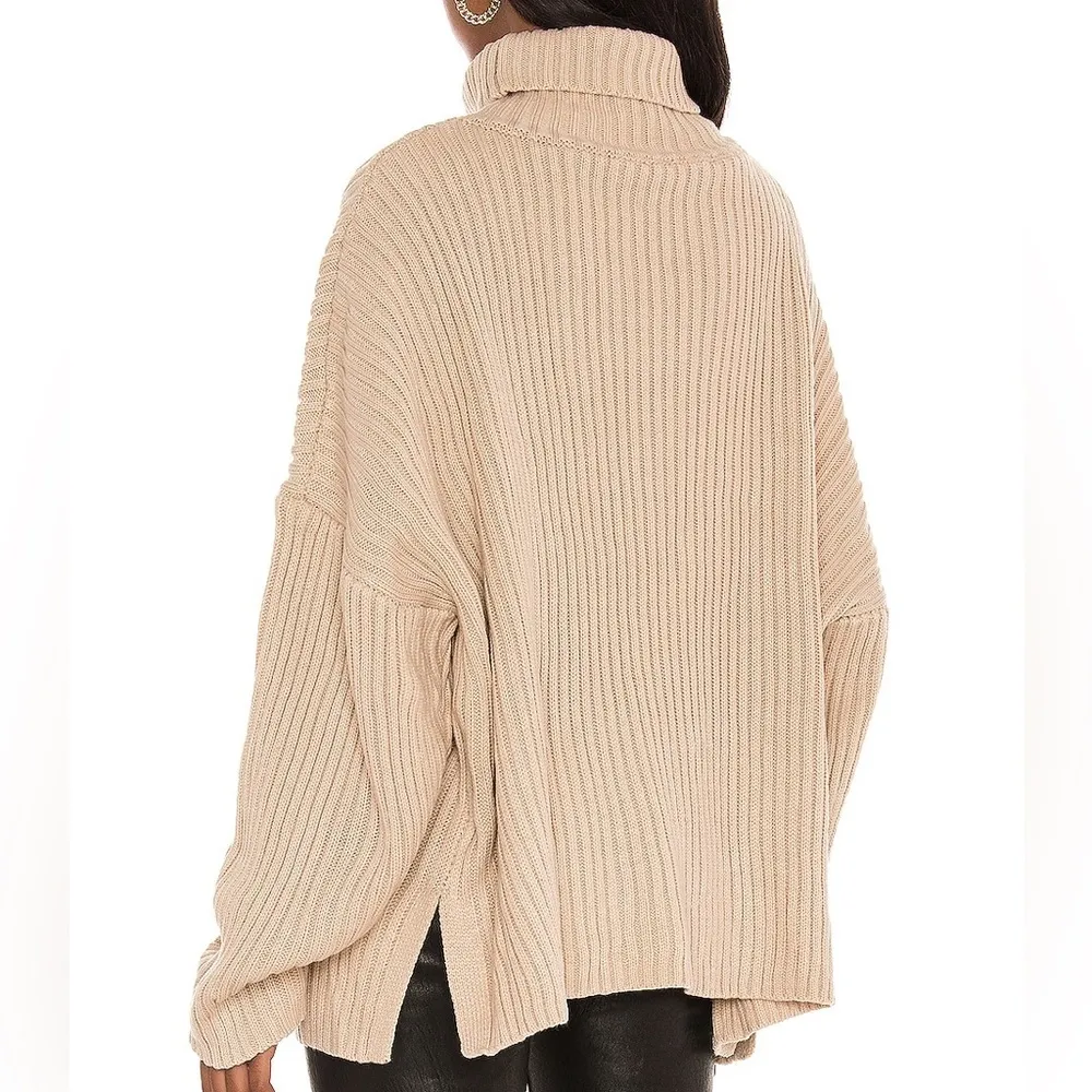 Revolve‎ LBLC The Label Oatmeal Ribbed Knit Casey Sweater - Image 2