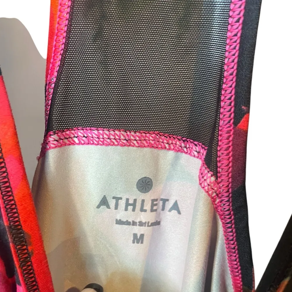 Athleta Mystique Chi Mesh Tank Top Brilliant Magenta Womens Medium Active - Image 2