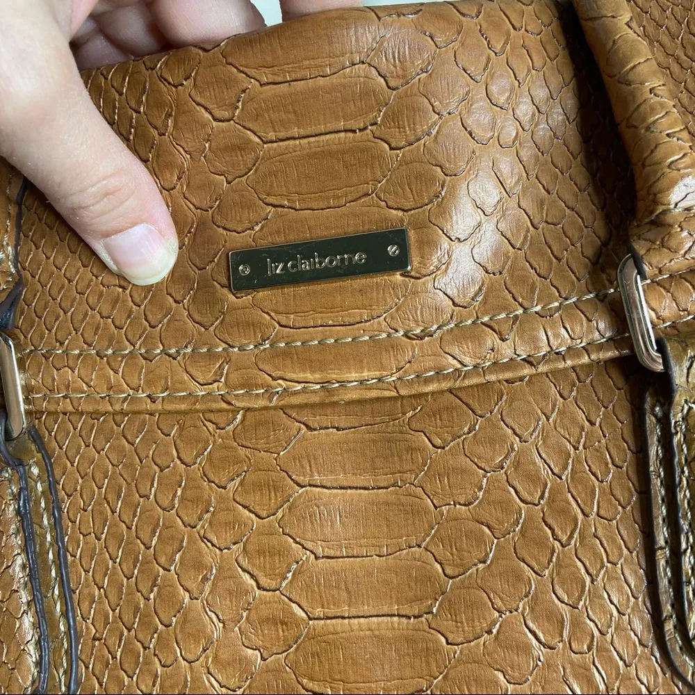 Liz Claiborne Reptile Print Expanding Purse Bag - Image 7