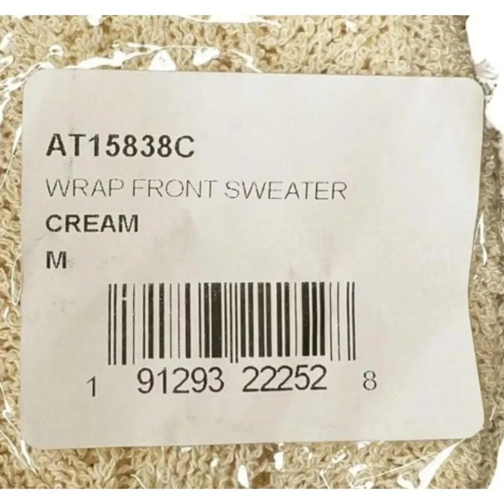 ASTR  Pointelle Wrap Front Sweater In Cream - Image 4