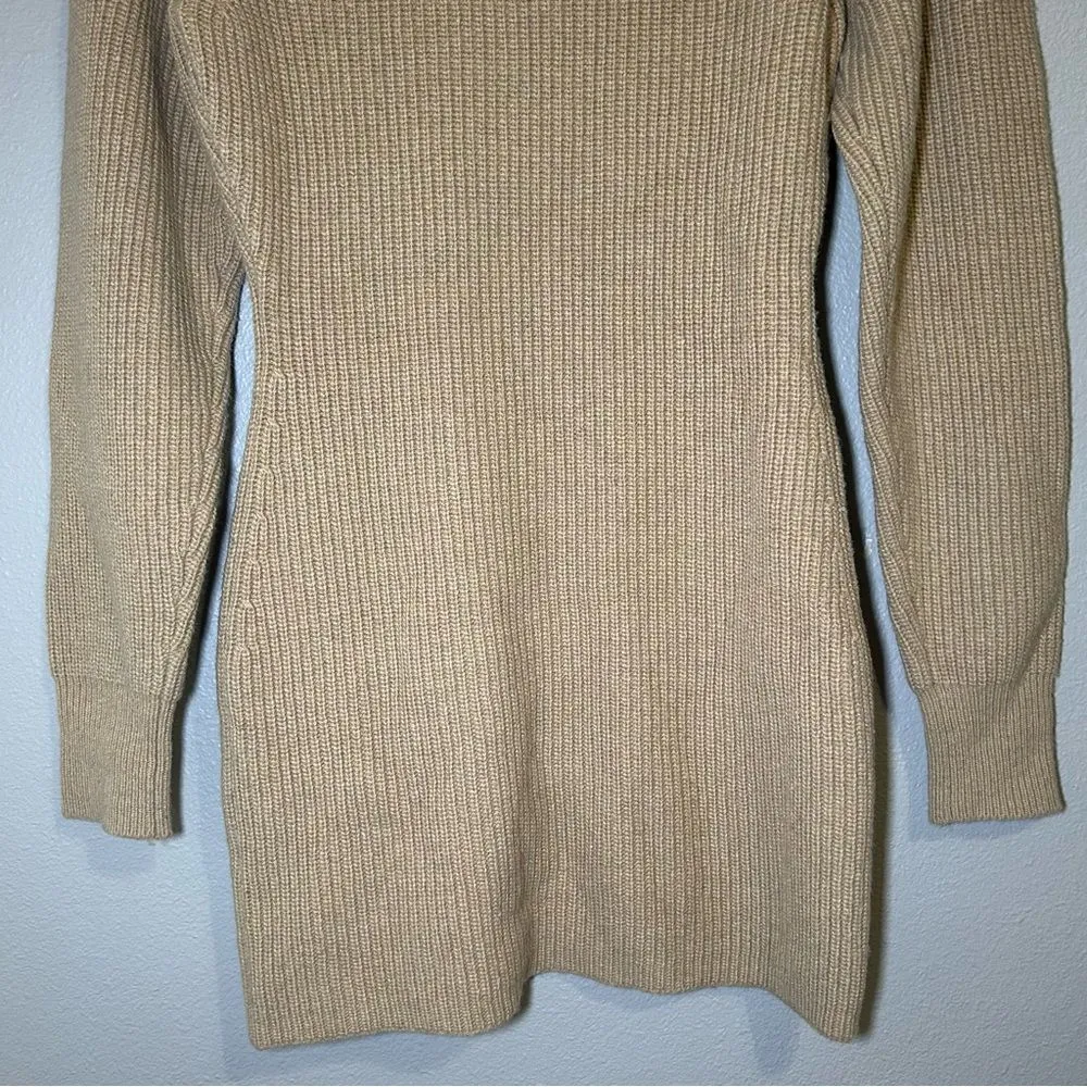 English Factory neutral wool blend knit mini sweater dress women’s size small - Image 7