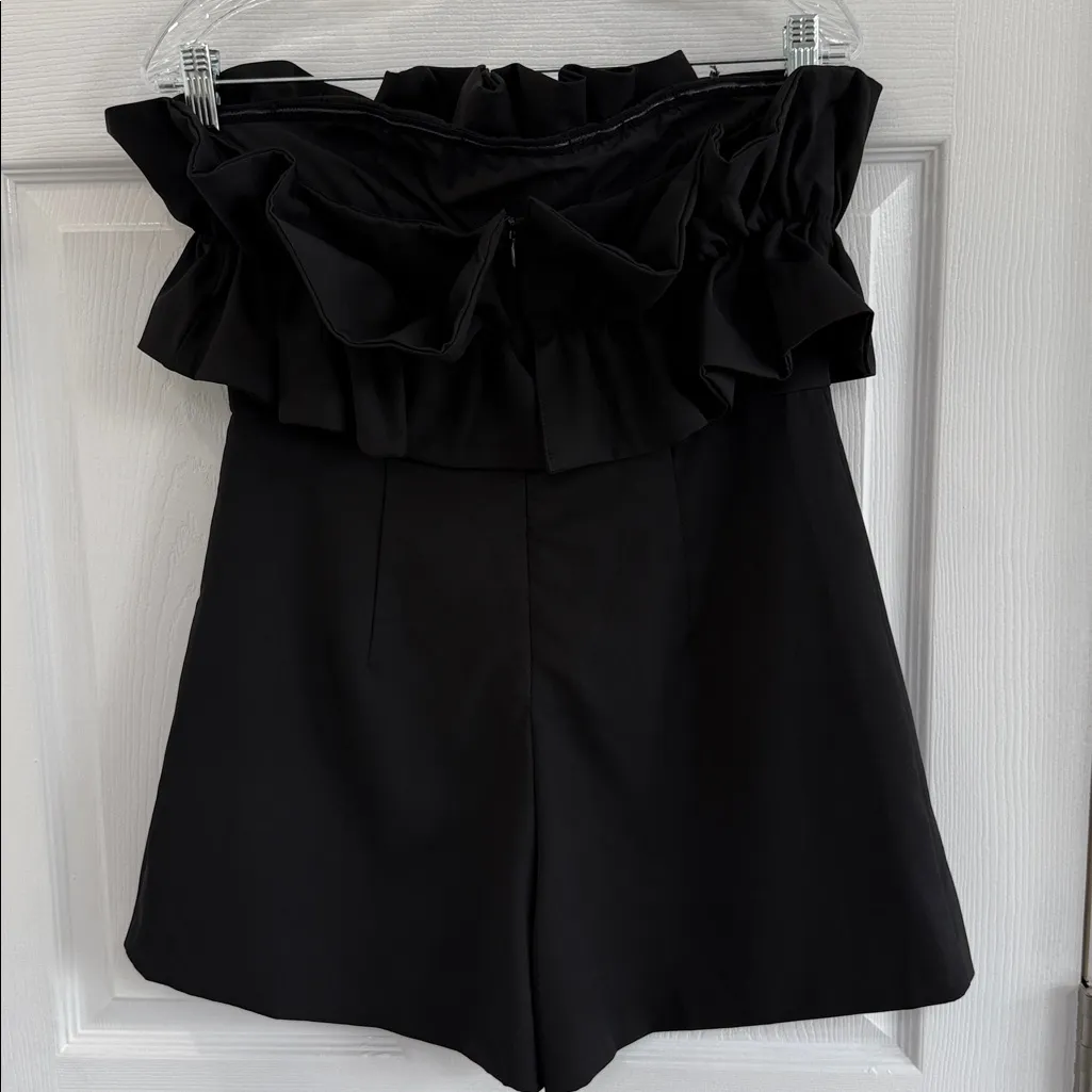 DO+BE Elegant Black Strapless Romper - Image 2