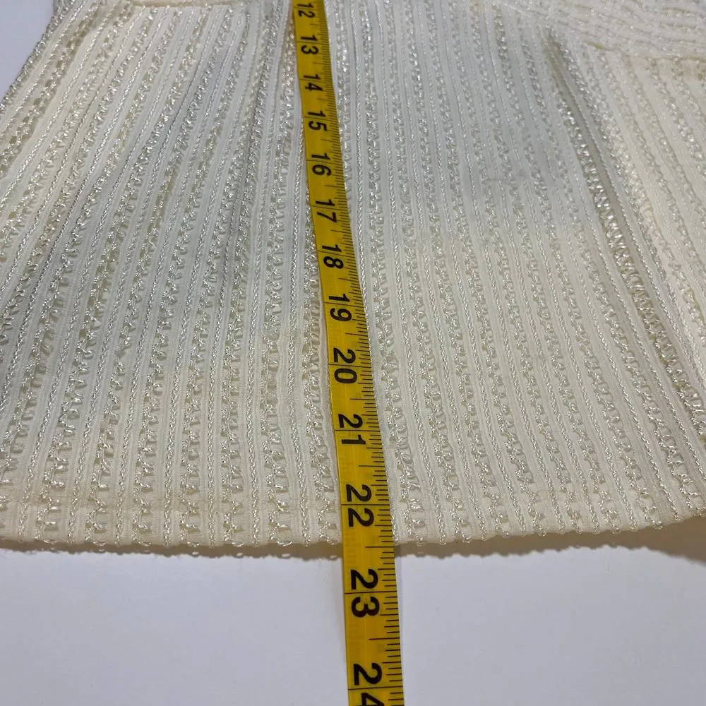 Petite Babydoll Top‎ Lace Blouse White Cream Small Y2K Cottagecore Fairy Boho - Image 6