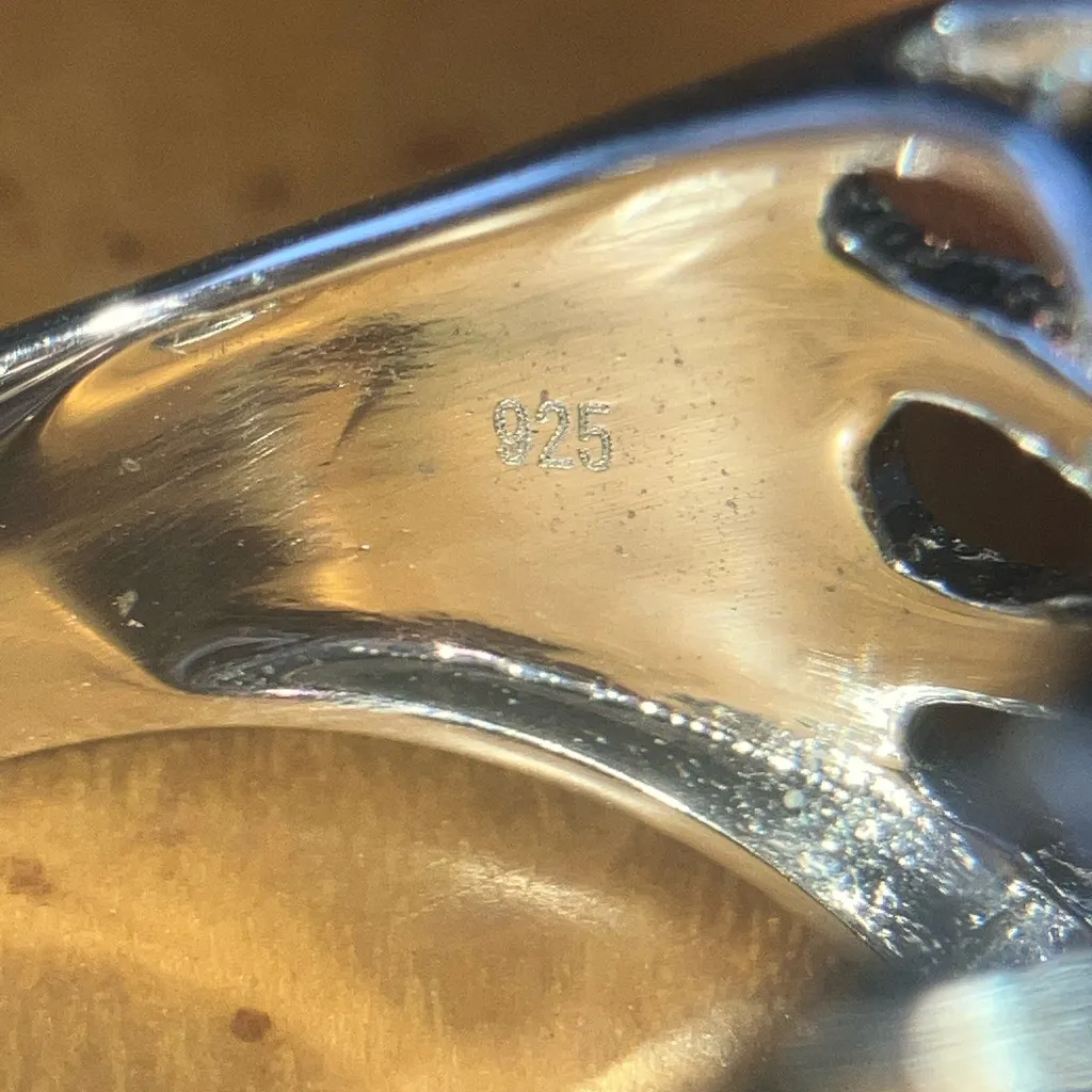 Color Changing Garnet Sterling Silver Cocktail Ring Size 8 Red - Image 7