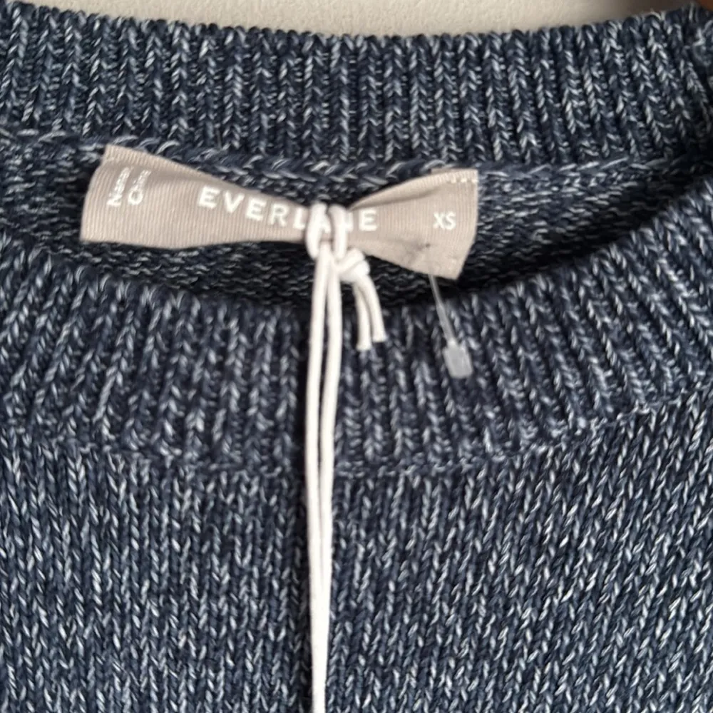 NEW Everlane Soft Cotton Crew Sweater Blue Size XS - Image 6