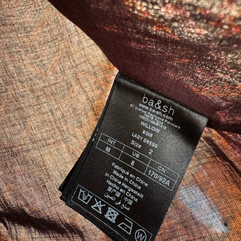 ba&sh Willow Mini Dress in Noir - Image 7