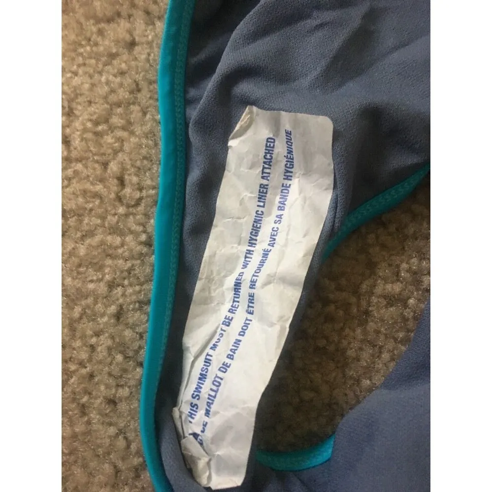 Champion Women's Swimsuit Size Large 12-14 Blue - Image 4