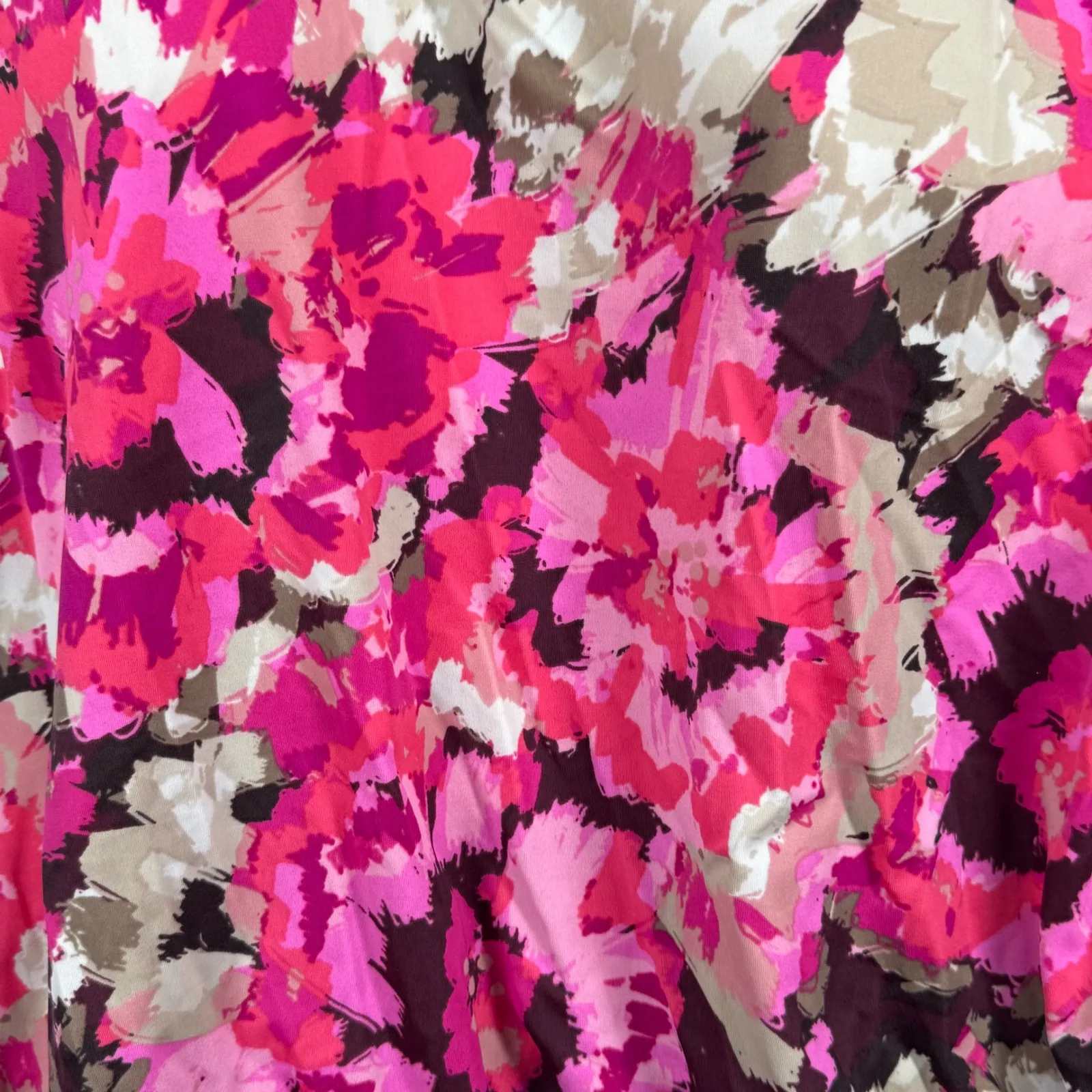 Maxine of Hollywood Tankini Top 14 Pink Floral Blouson Retro Glam Pool Beach - Image 6