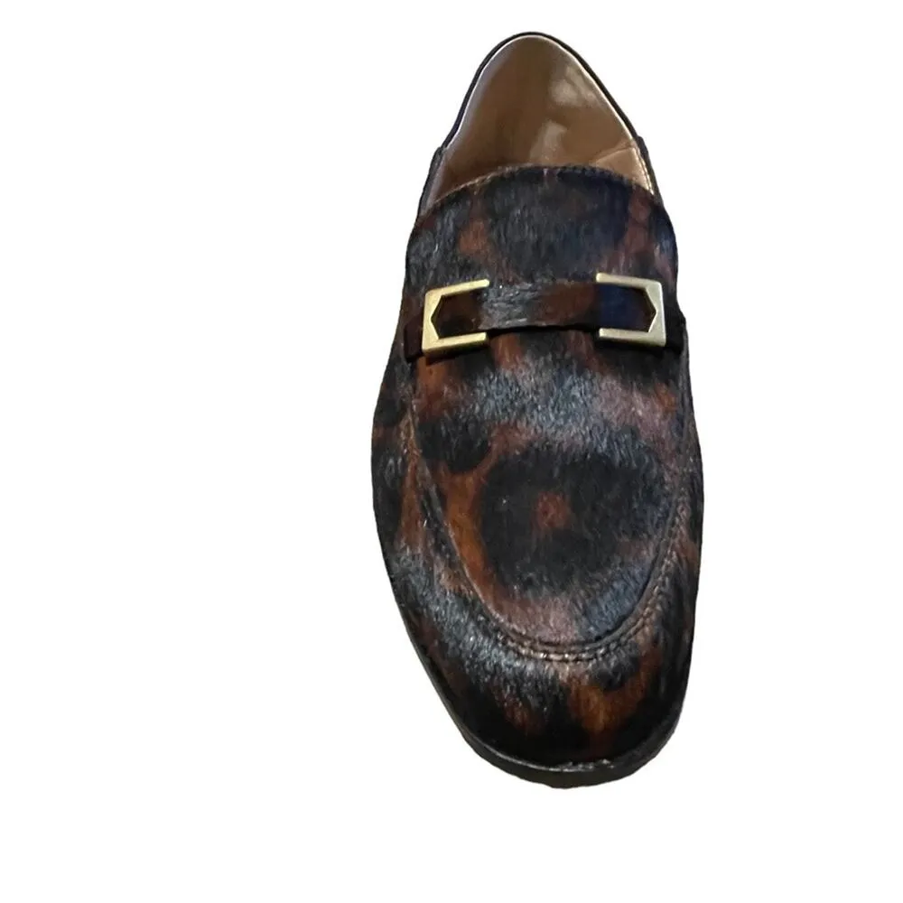 Vince Camuto Women's Cakella Calf Hair Leopard Loafer Size 8.5 New - Image 3