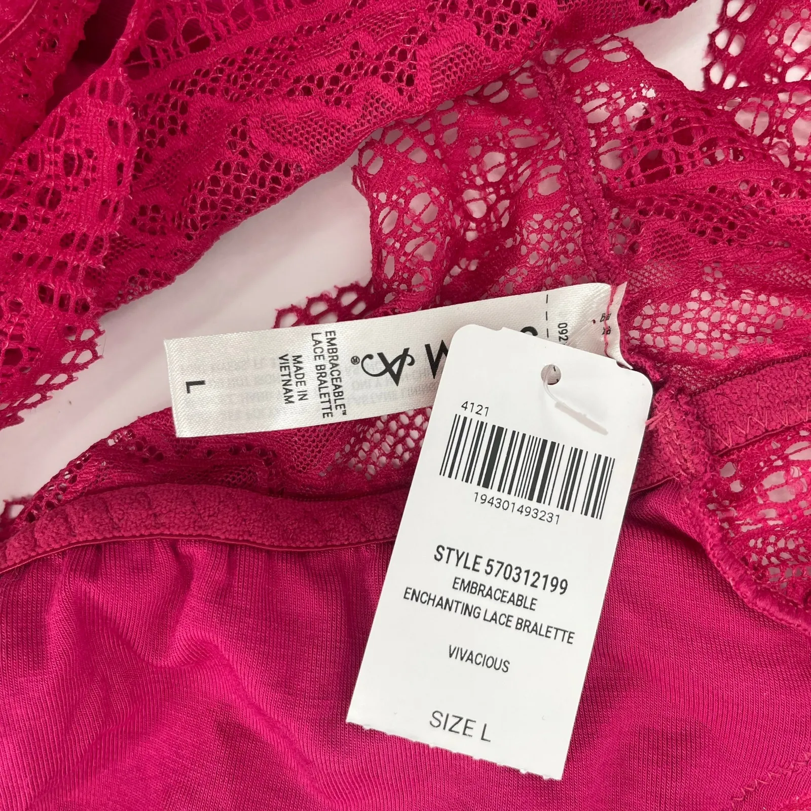 SOMA Bralette Size Large Embraceable Enchanting Lace Vivacious Lingerie NWT - Image 3