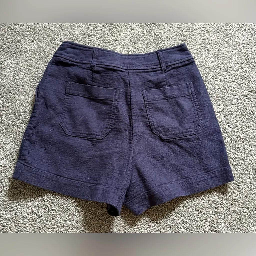 Boden Dark Blue Navy Shorts Womens Size 4 High Rise Preppy Classic - Image 9