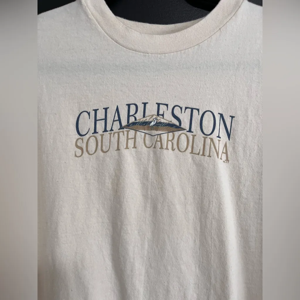 CHARLESTON SOUTH CAROLINA Vintage Ivory Unisex Tee Adult T - Image 2