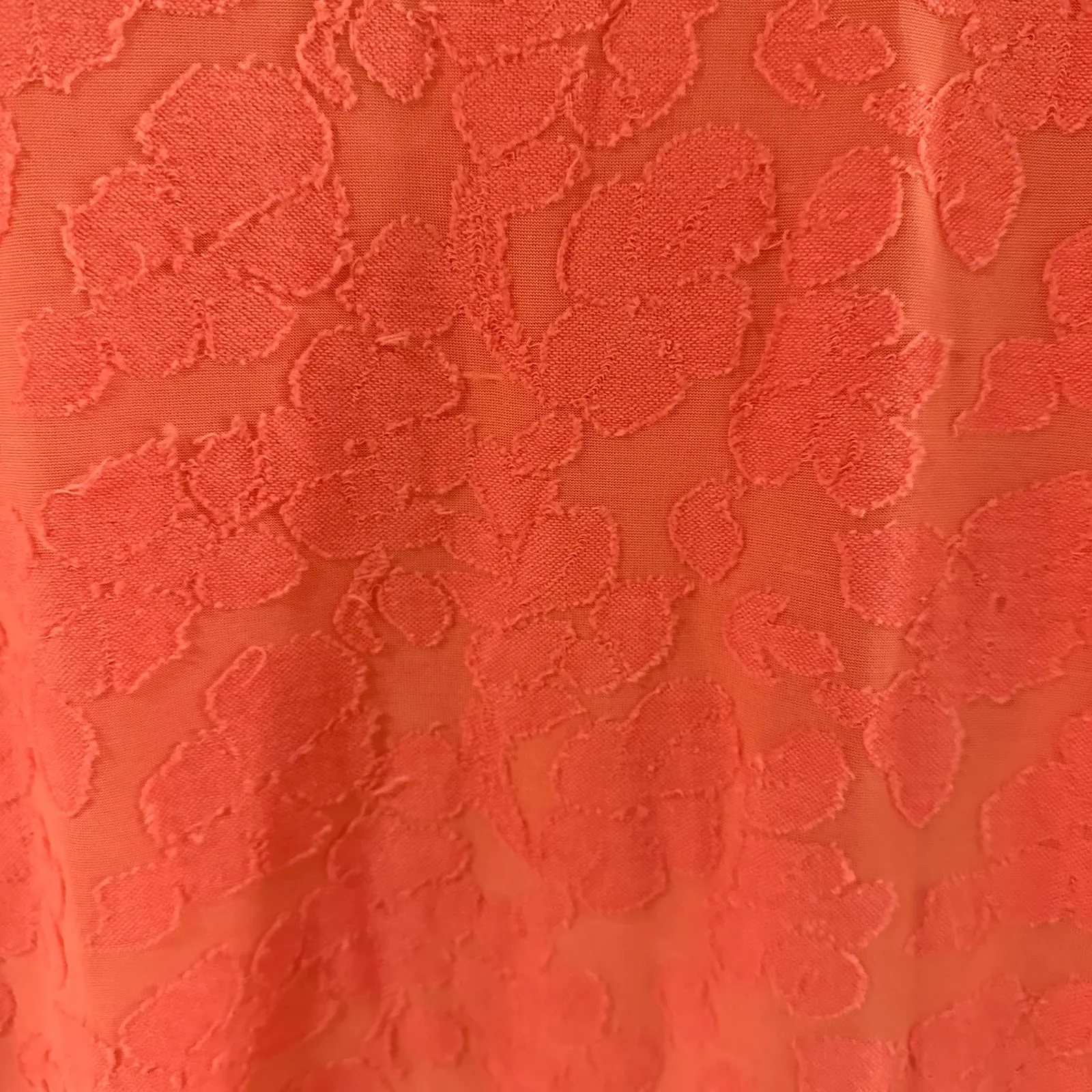 HOPE & HARLOW Vibrant Orange Coral Peach Textured Design Top XL - Image 4