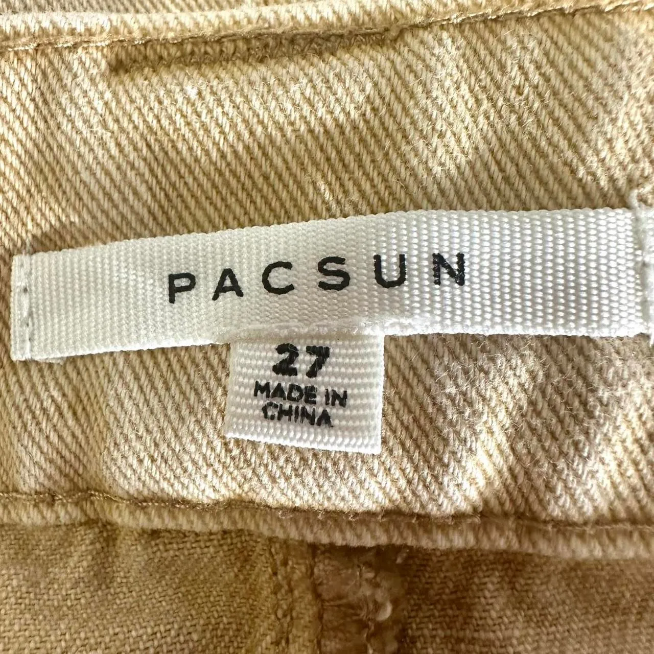 PACSUN Yellow Denim Cargo Mini Skirt Belt Pockets Womens 27 Grunge Y2K 2000s Alt - Image 5
