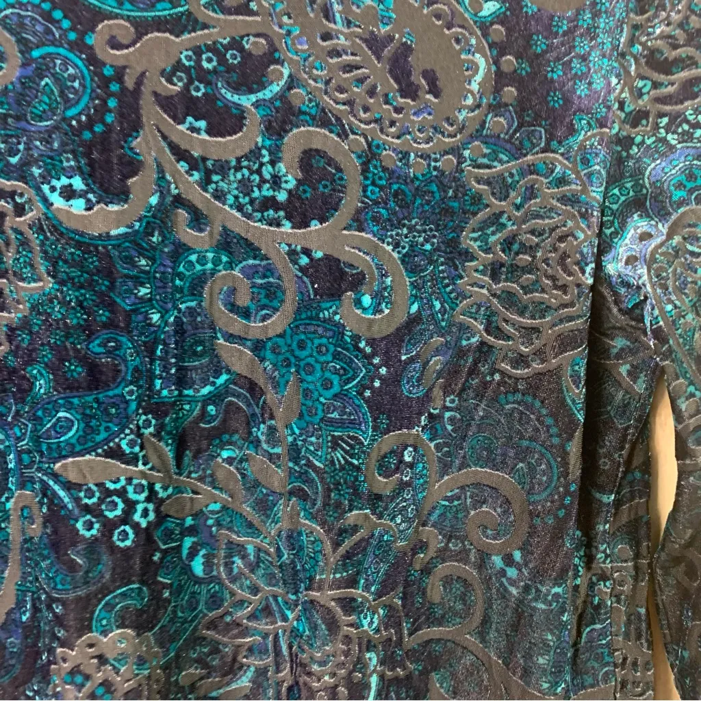 Karen Kane Beautiful Long Sleeve Sheer Velour‎ Size XS - Image 2