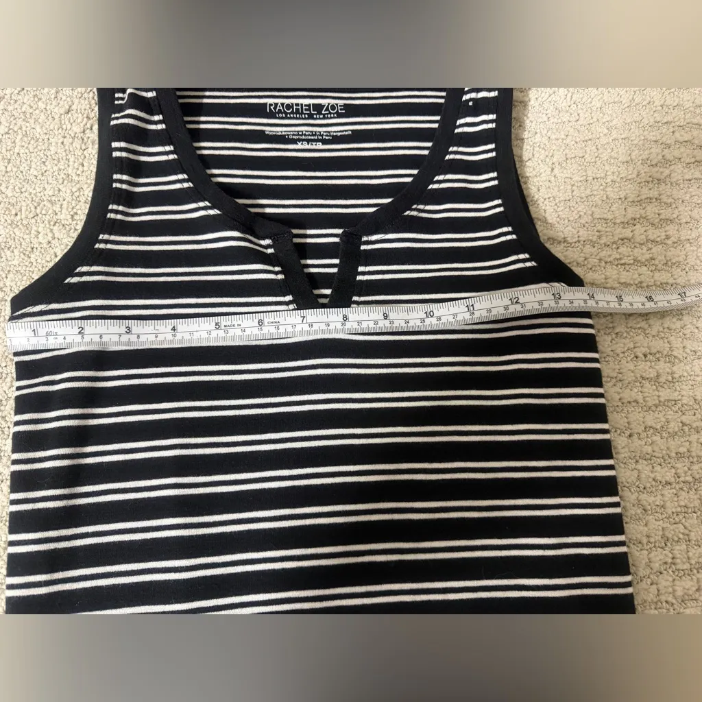 Rachel Zoe Monochrome Striped Tank Top - Image 4