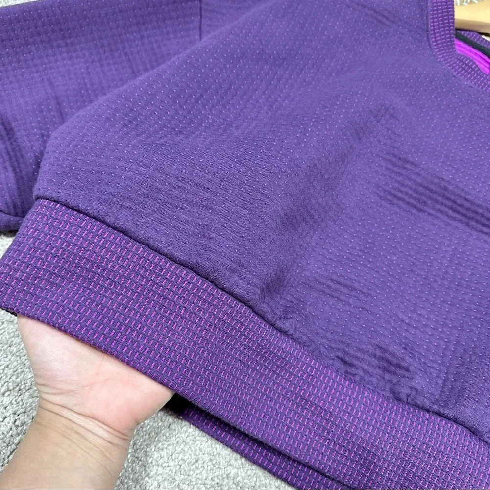 Nike Sportswear City Ready Fleece Cropped Crew Sweatshirt Purple Size SP - Image 8