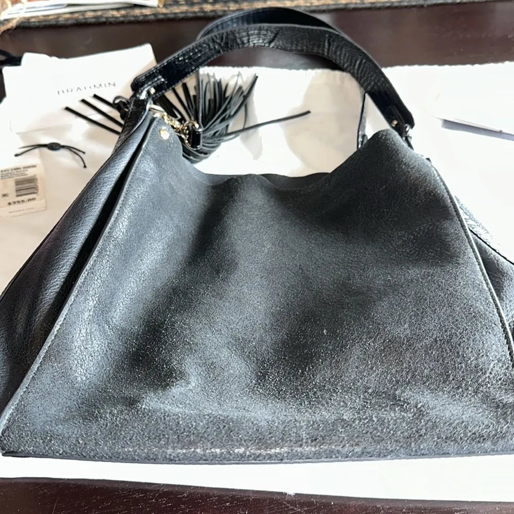 Brahmin Duxbury Black Satchel Bag - Image 3