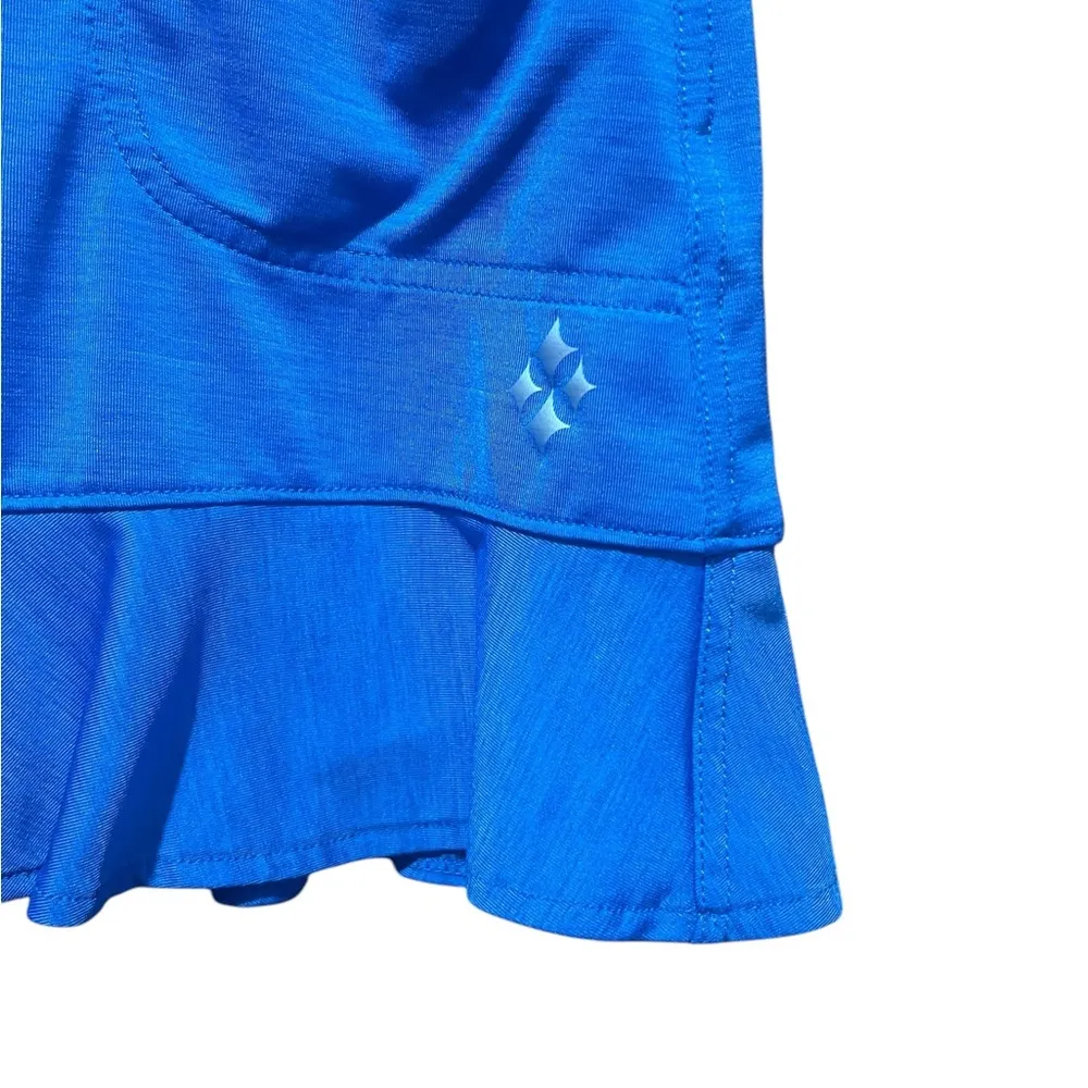 Jofit Blue Polyester & Spandex Millie Long Ruffled Hem Golf Skort Size Small - Image 3
