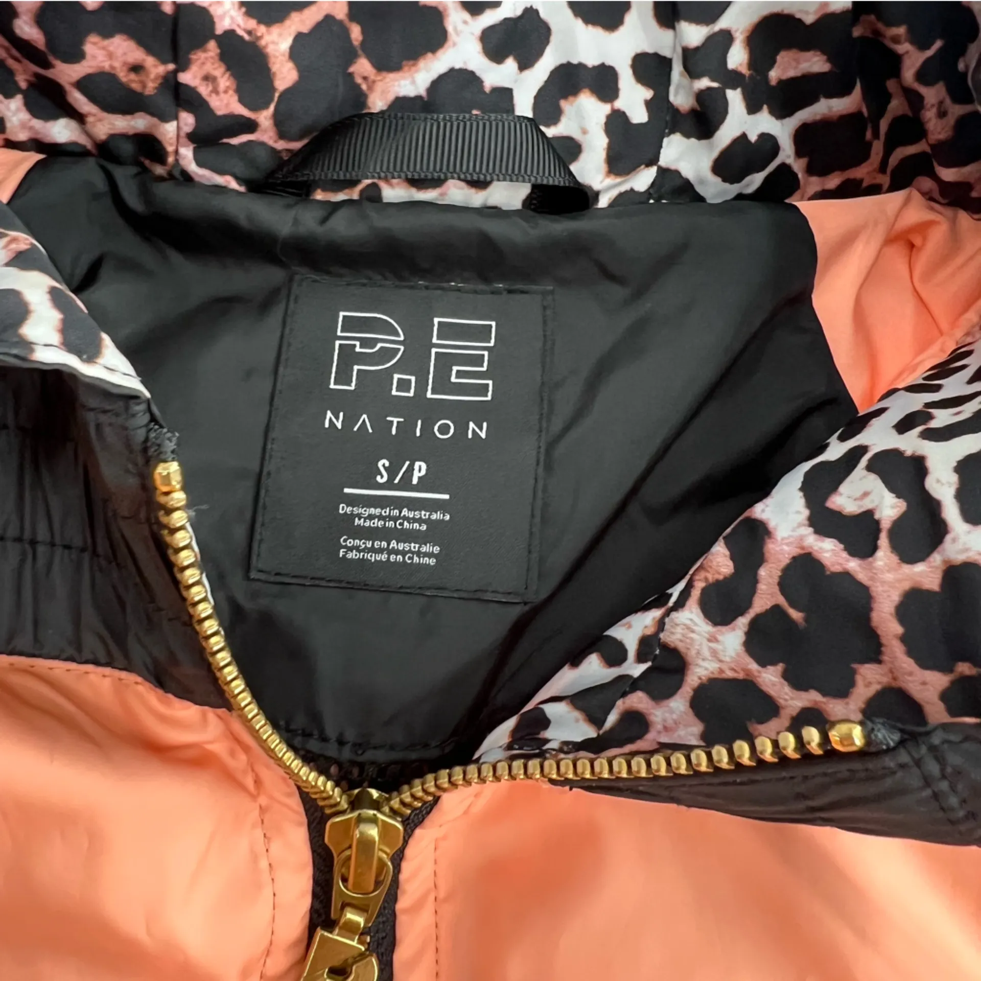 P.E Nation Man Down Jacket Pink Peach Size S Orange - Image 7