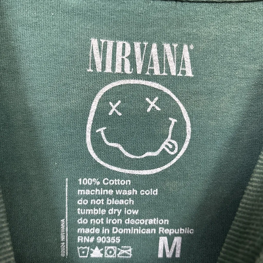 Nirvana In Utero Grunge Band Mineral Wash T-shirt Size Medium - Image 4