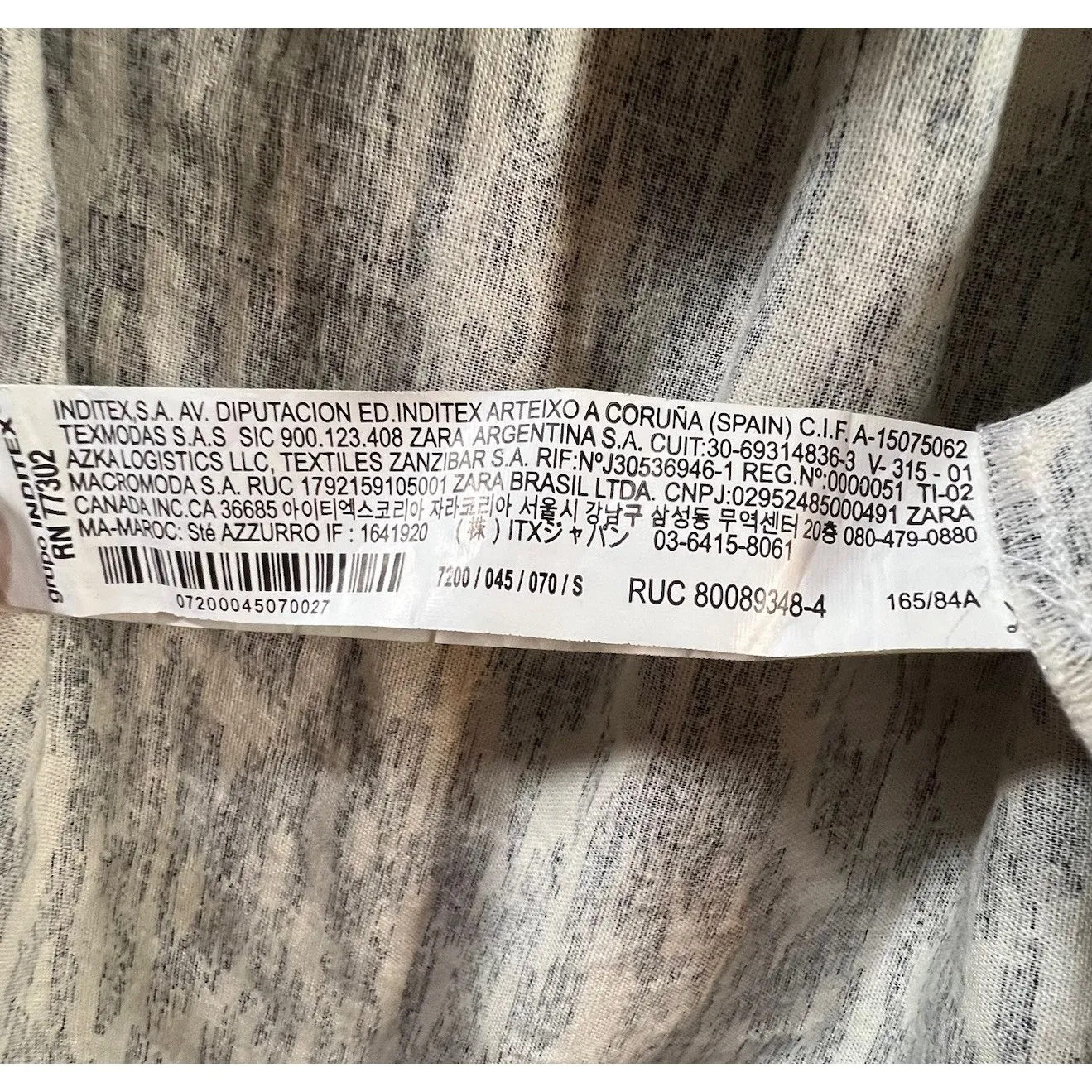 Zara Boho Tunic Top Dress‎ S Black Cream Ikat Print Crochet Embroidered V Neck - Image 7