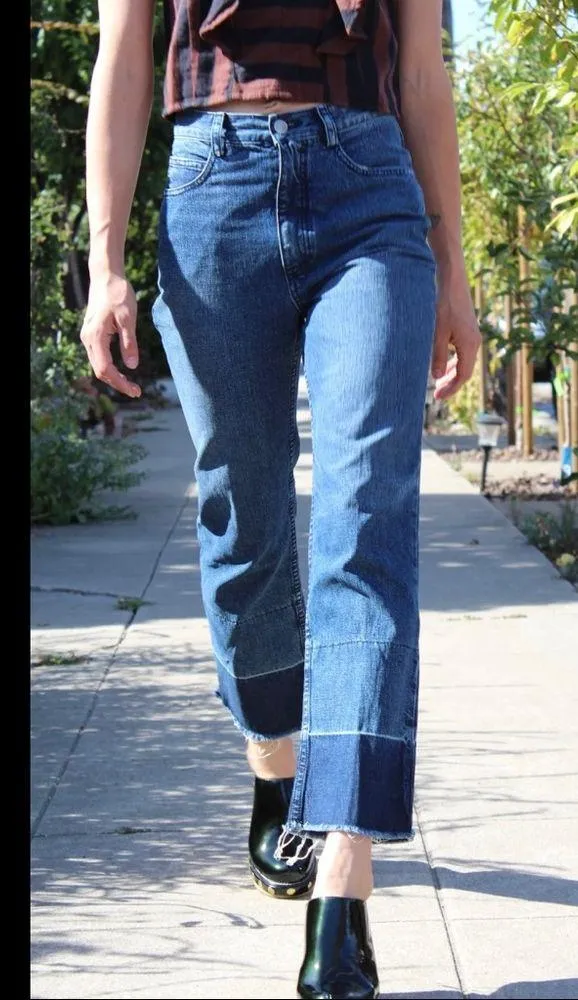 rachel comey slim legion straight jeans high rise size 2 blue DR - Image 2