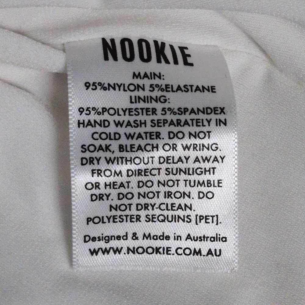Nookie Supreme Mini White Sequins Bodycon Crisscross Straps Cutout S New - Image 10