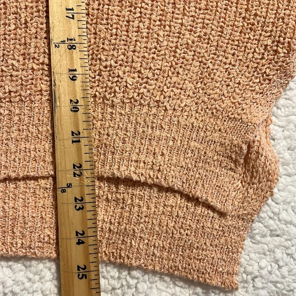 She + Sky small peachy chunky split neck detail sweater long sleeves and cuffs - Image 7