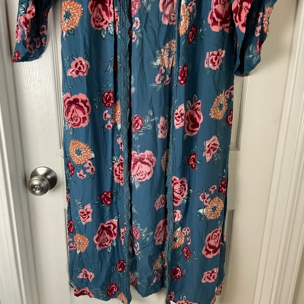 Angie  Woman’s Floral Kimono Robe Size Small - Image 6