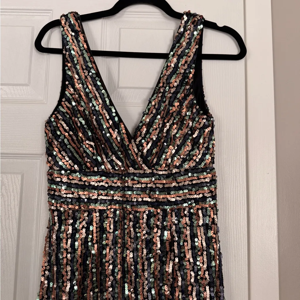 Lulus Multi Sequin Midi Dress Holiday Party New Year - Image 3