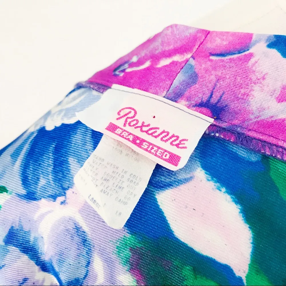 Vintage Knit Floral Robe | Size L Blue Size L - Image 11