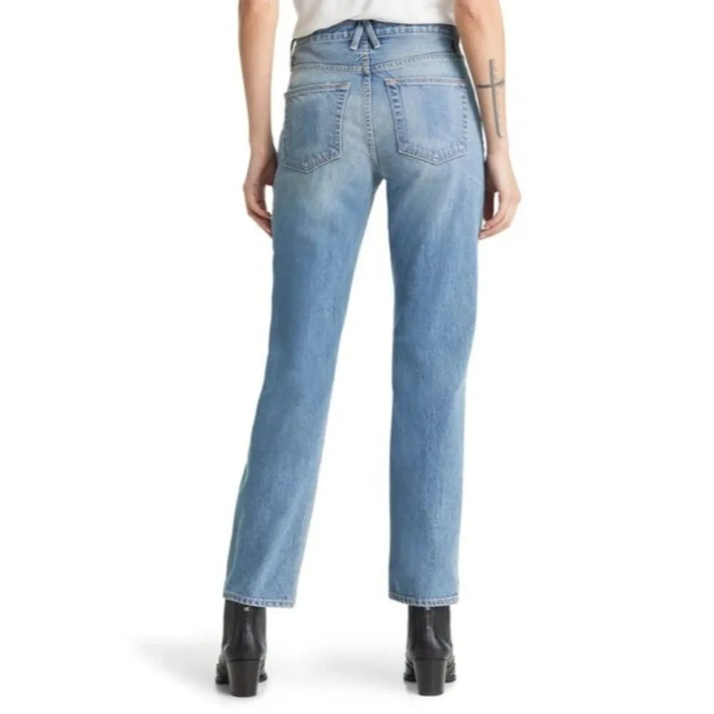 SLVRLAKE Stella High Waist Slim Straight Leg Jeans Badlands Womens Size 26 Blue - Image 3