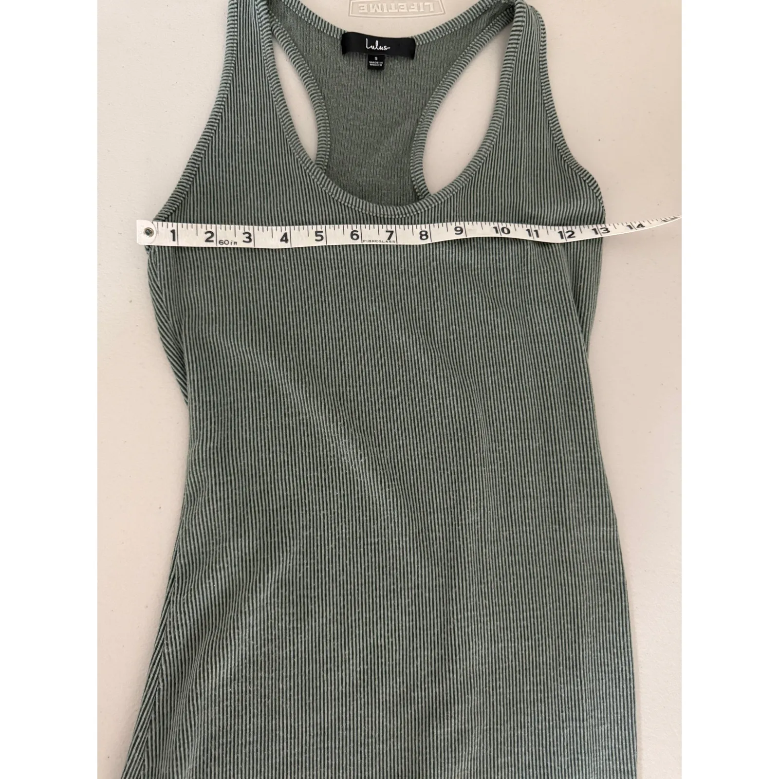 Lulu's Relaxed But Not Least Sage Green Bodycon Racerback Slit Long Maxi Dress S - Image 5