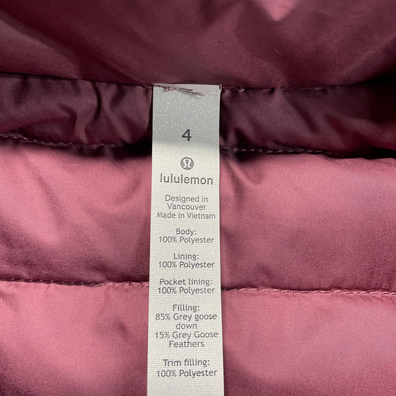 Lululemon Pack It Down Vest 4 Lightweight Packable Travel Goose Outdoor Hiking - Image 3