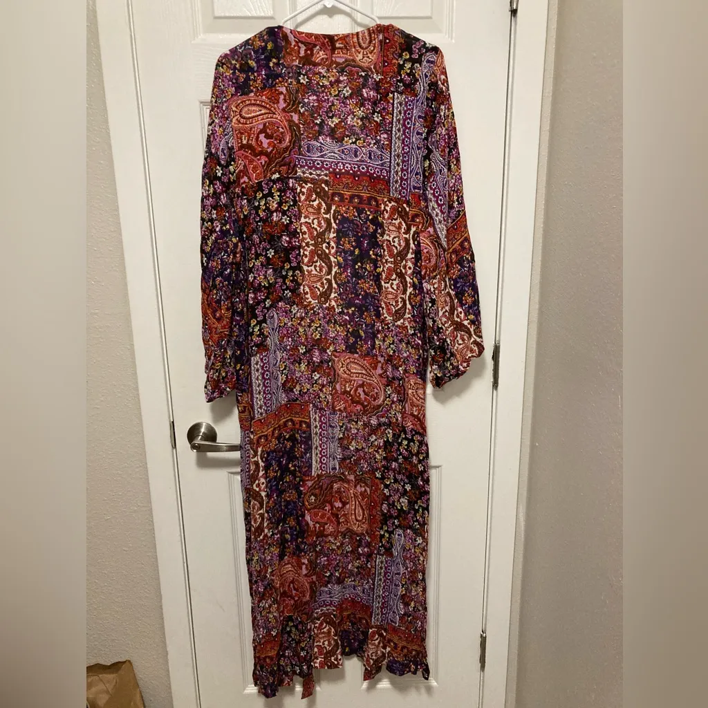 Raga X Anthropologie Paisley Floral Long Line Kimono Duster - Image 7