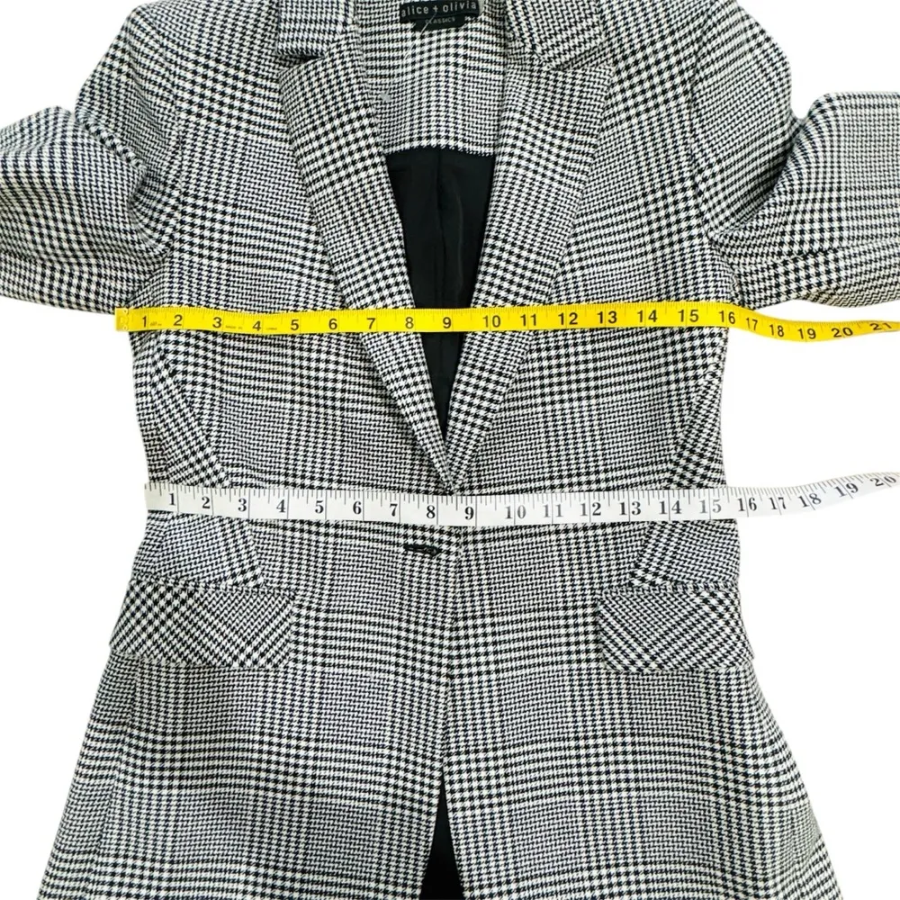 Alice + Olivia Macey One-Button Fitted Plaid Blazer NWOT - Image 13