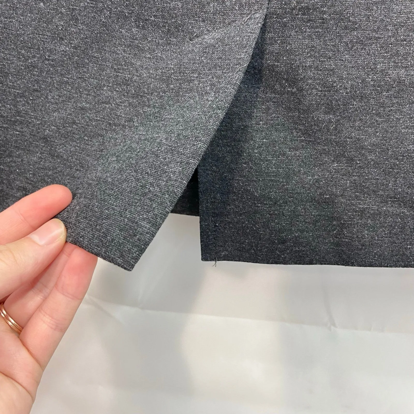 Nicole Miller NY women's gray pull on stretch casual straight pencil skirt large - Image 3