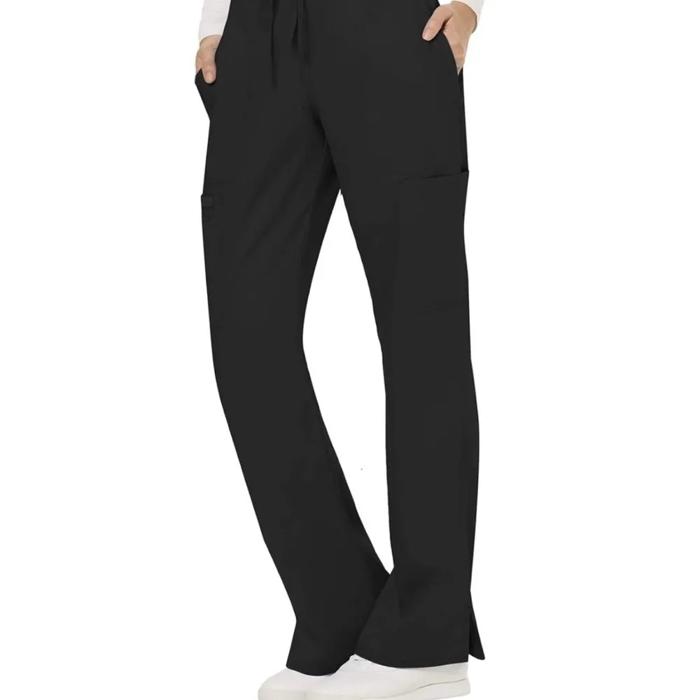 NEW Cherokee‎ Workwear Drawstring Soft Stretch Black Scrub Pants Women’s Size L - Image 4