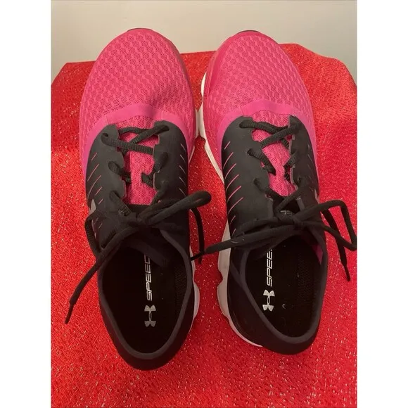 Under Armour Speedform Intake Womens Running Shoes Size 11 Trainers Pink Black - Image 2