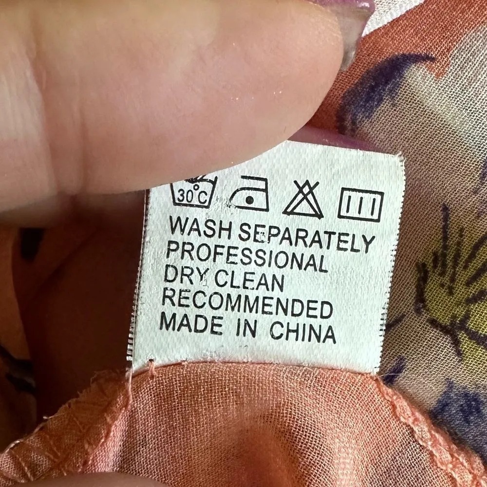 Urban Outfitters Reverse Sheer Floral Studded Peekaboo Longline Open Kimono S - Image 11