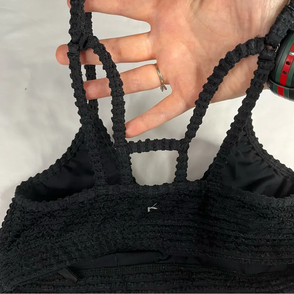 KORAL Black Size S V Neck Monaco Ribbed Bikini Top Swim Beach Classic Minimalist - Image 6