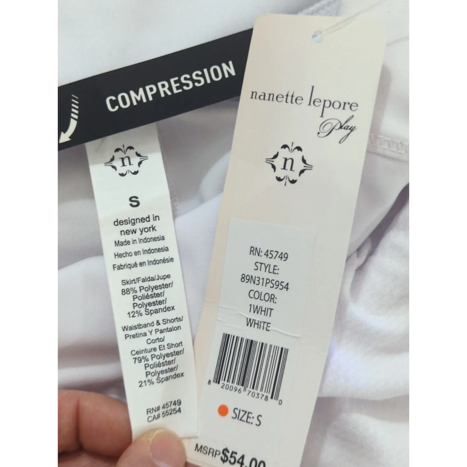 NWT Nanette Lepore Compression White Skort - Size S - White Tennis Golf Active - Image 6