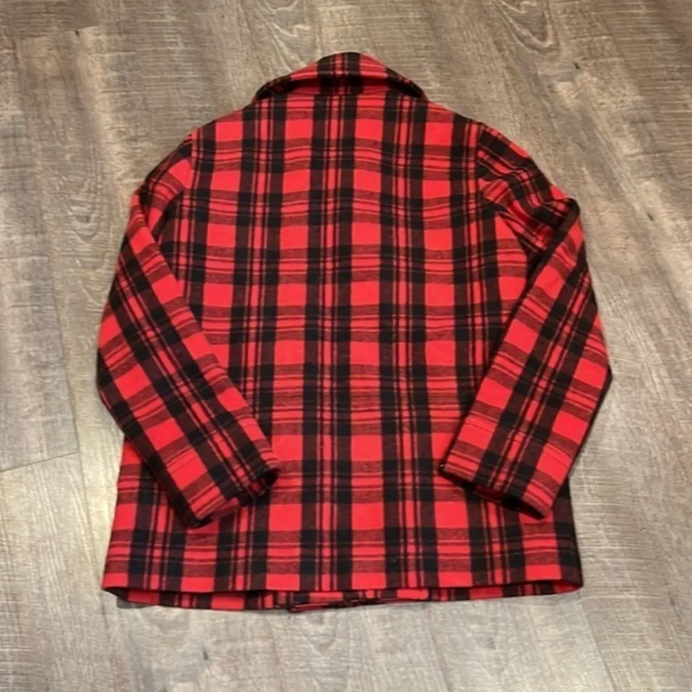 Kate spade SATURDAY scotch plaid wool blend pea coat - Image 5