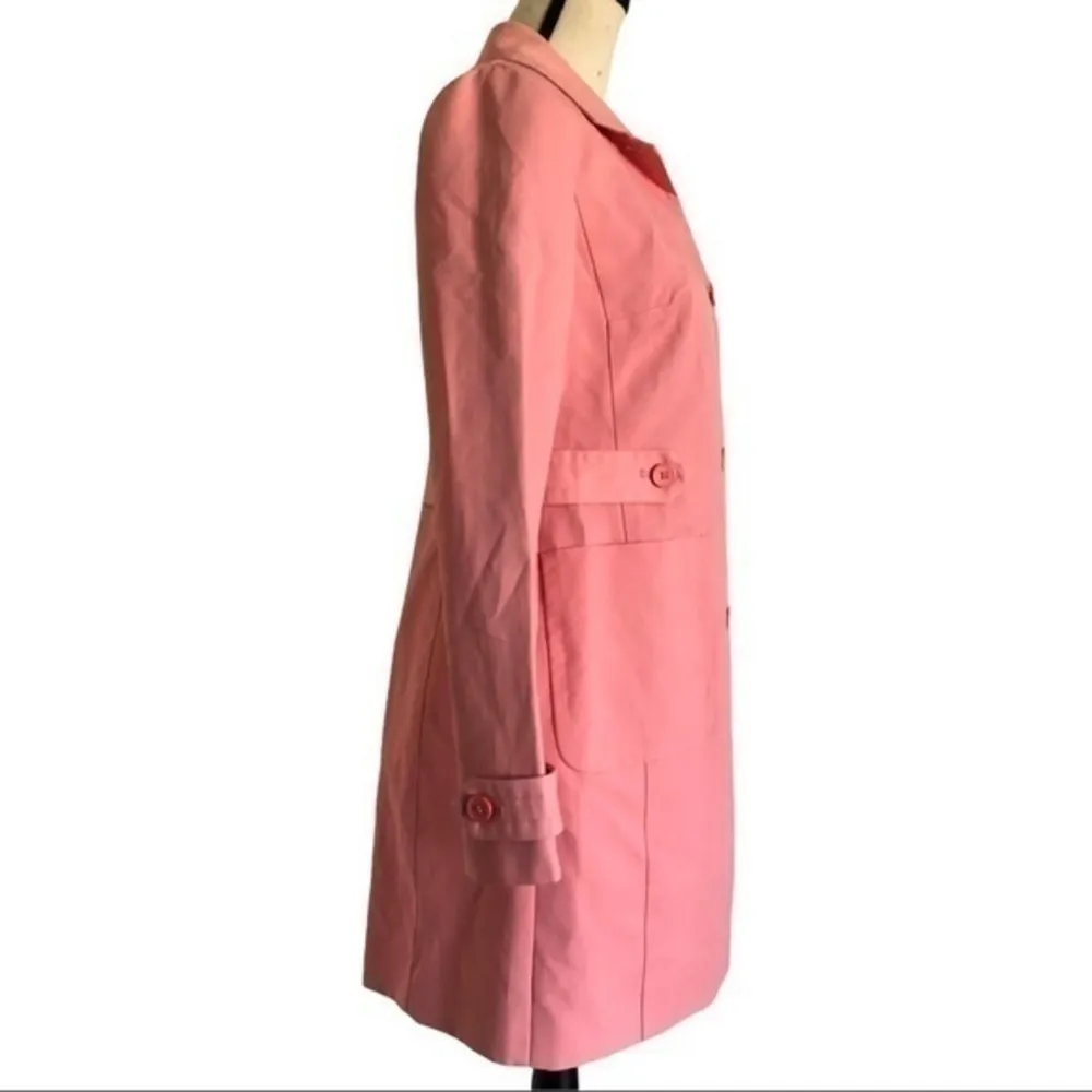 Loft Ann Taylor  Salmon Spring Fall Trench Coat Size S - Image 5