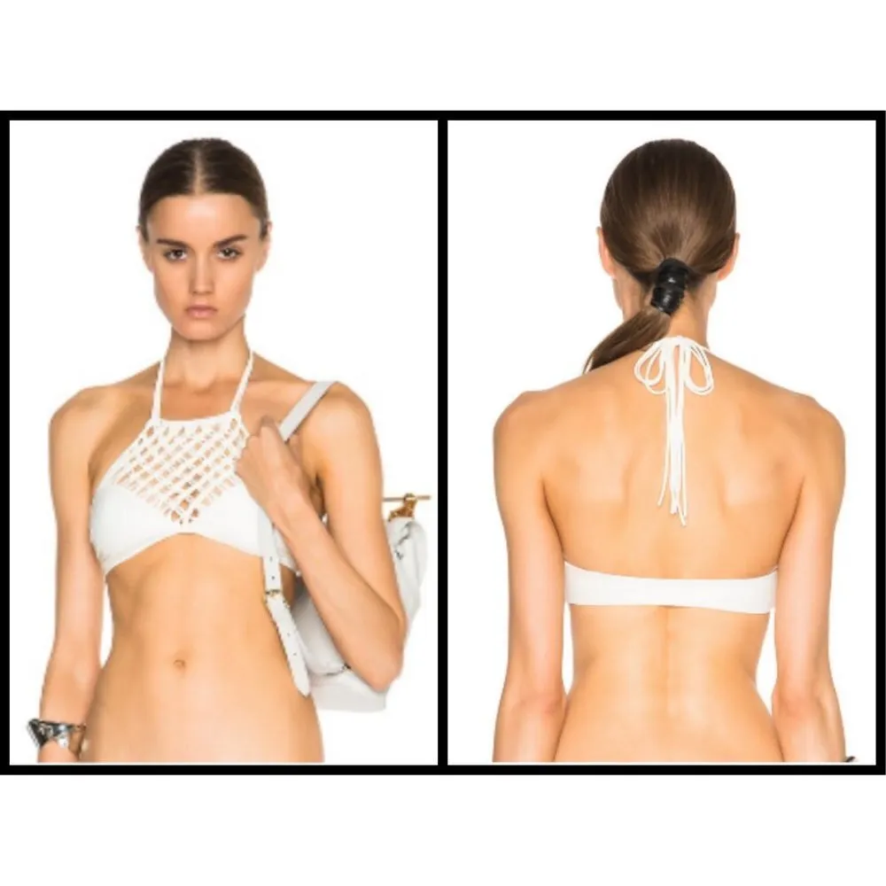 💕MIKOH💕 Macrame Woven Bikini Set Bone Small NWT - Image 9
