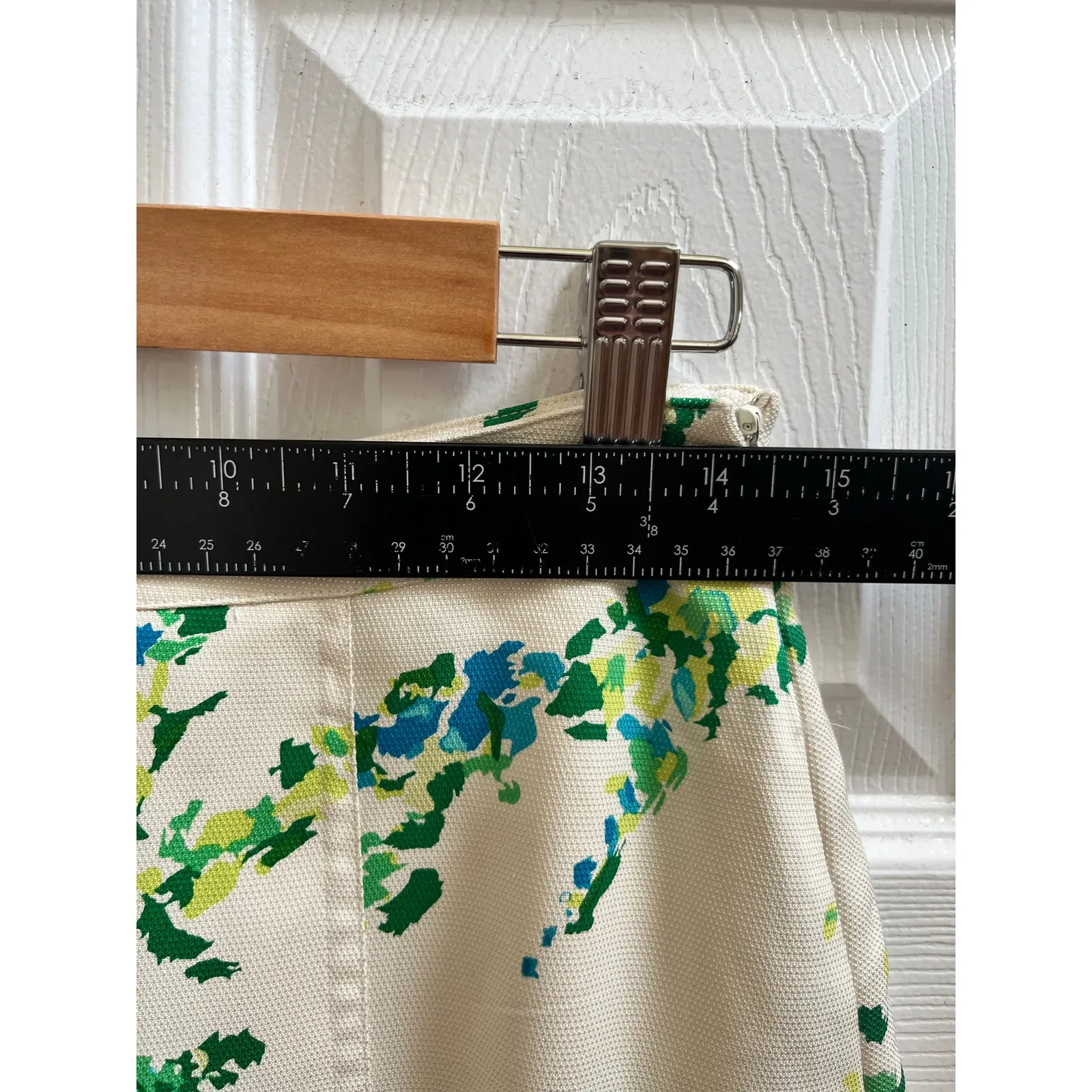 Ann Taylor Silk Shell Full Lined Floral Print Pleated A Line Skirt Petite Size 4 - Image 8