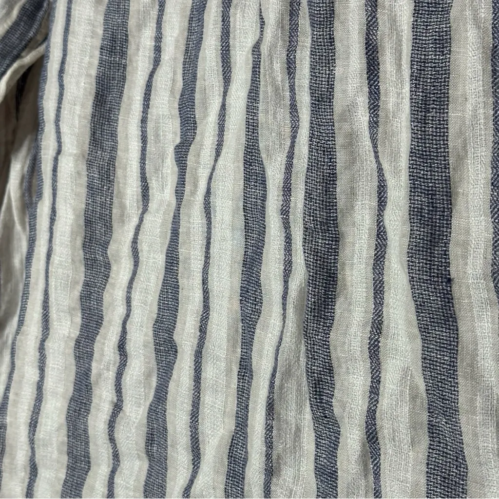 CP Shades Linen Striped Button Up Tunic Shirt Small - Image 10